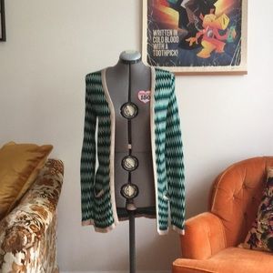 Vintage Inspired Open Front Cardigan